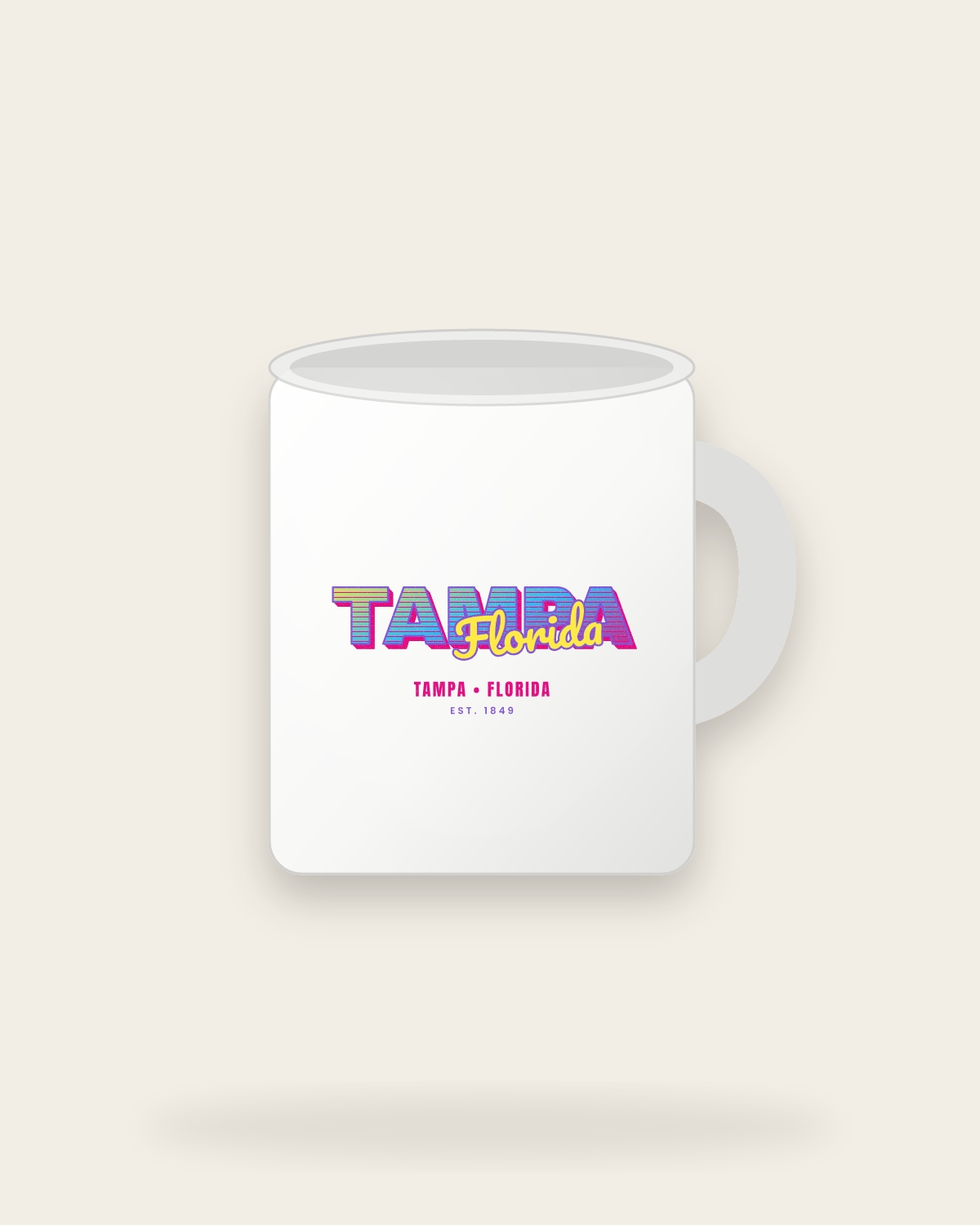 Tampa Music TV Ceramic Mug 11oz in White