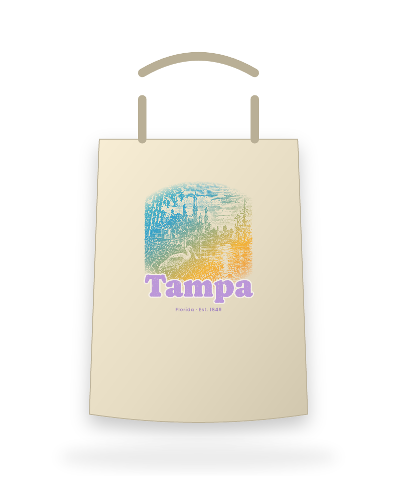 Tampa Minarets & Spoonbill Canvas Tote