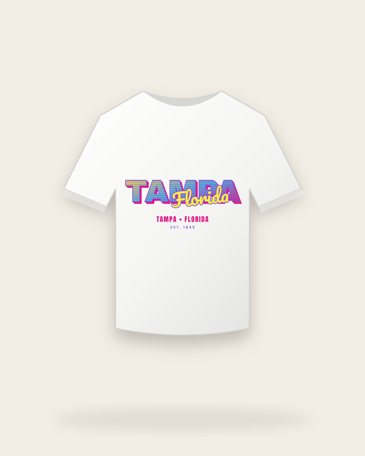 Tampa Music TV Youth Tee in White