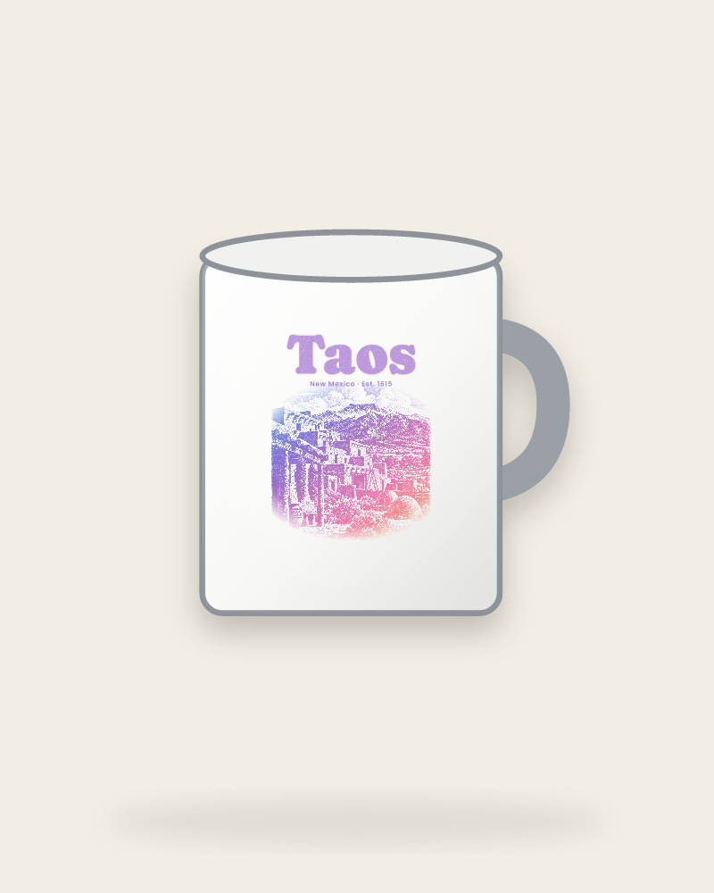 Taos Adobe Pueblo Enamel Camp Mug