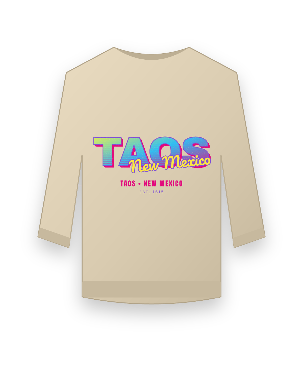 Taos Music TV Crewneck Sweatshirt in Sand