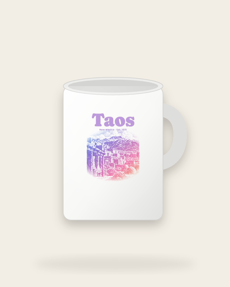 Taos Adobe Pueblo Ceramic Mug 15oz
