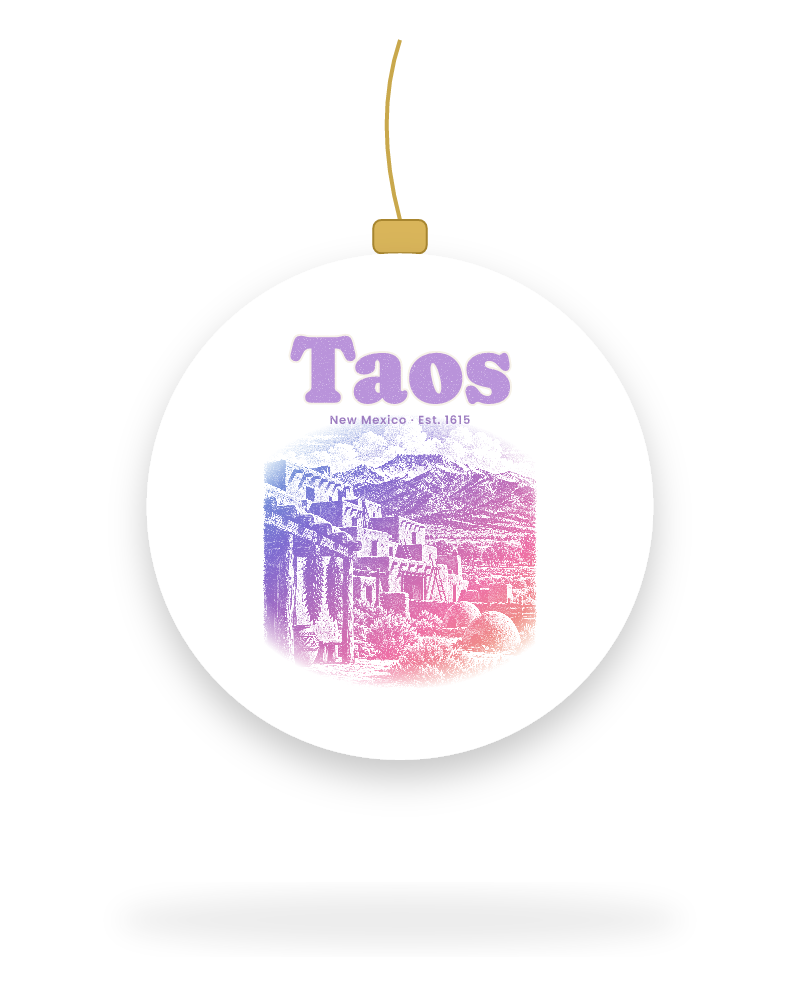 Taos Adobe Pueblo Ceramic Ornament