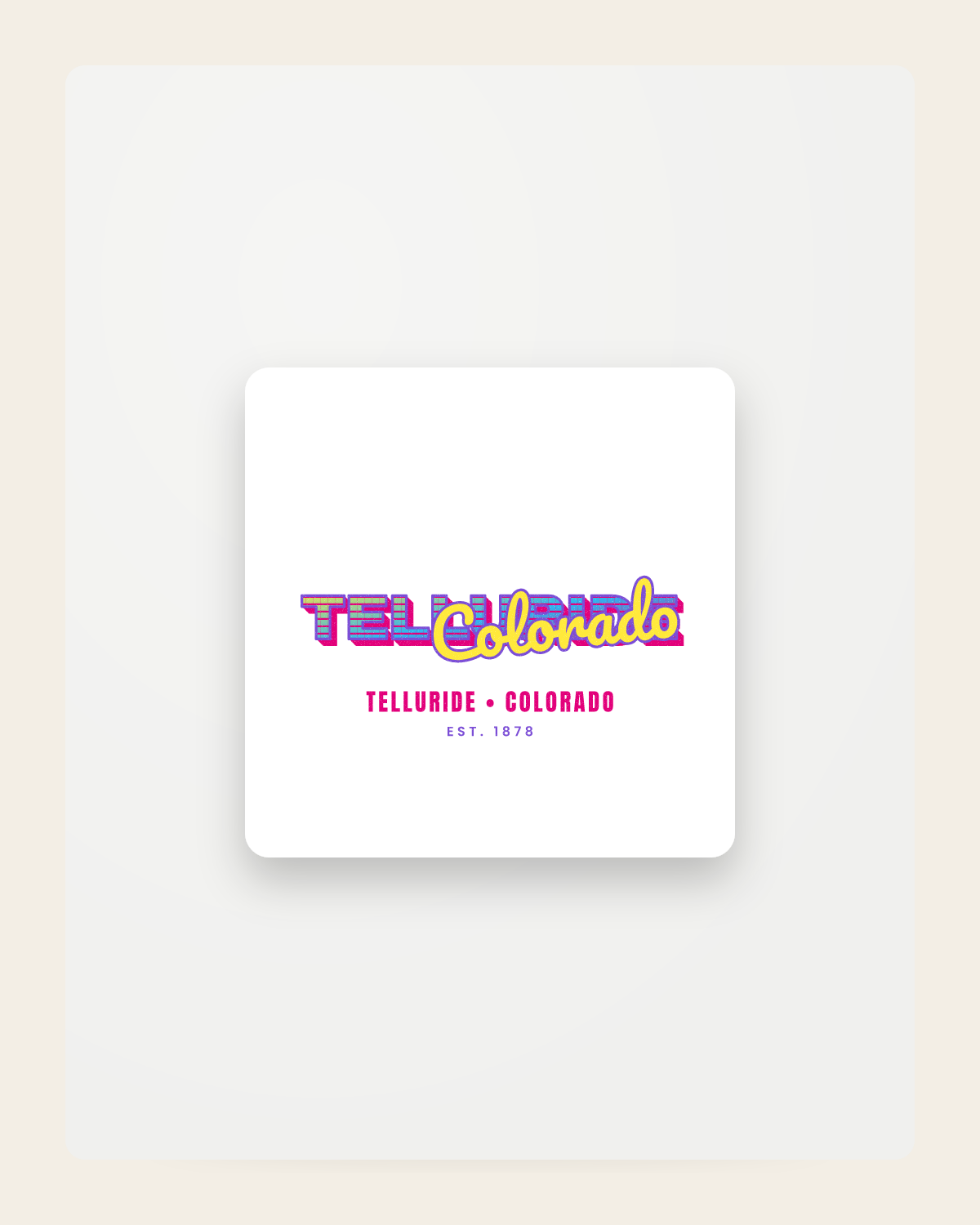 Telluride Music TV Fridge Magnet in White