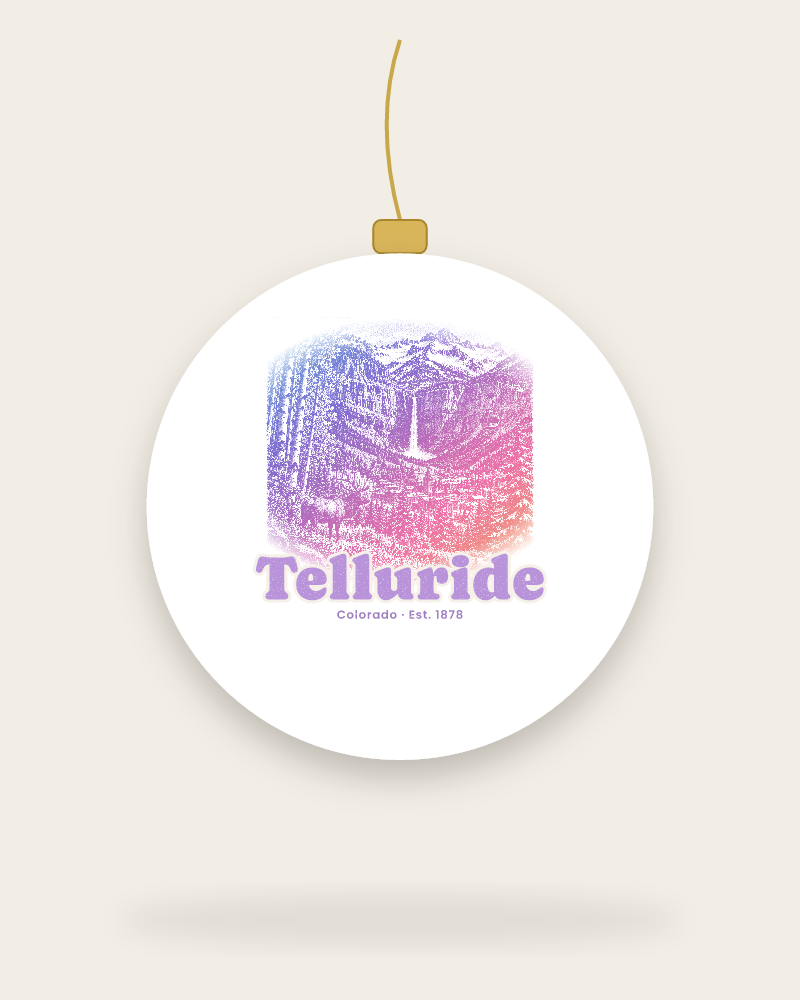 Telluride Box Canyon Falls Ceramic Ornament