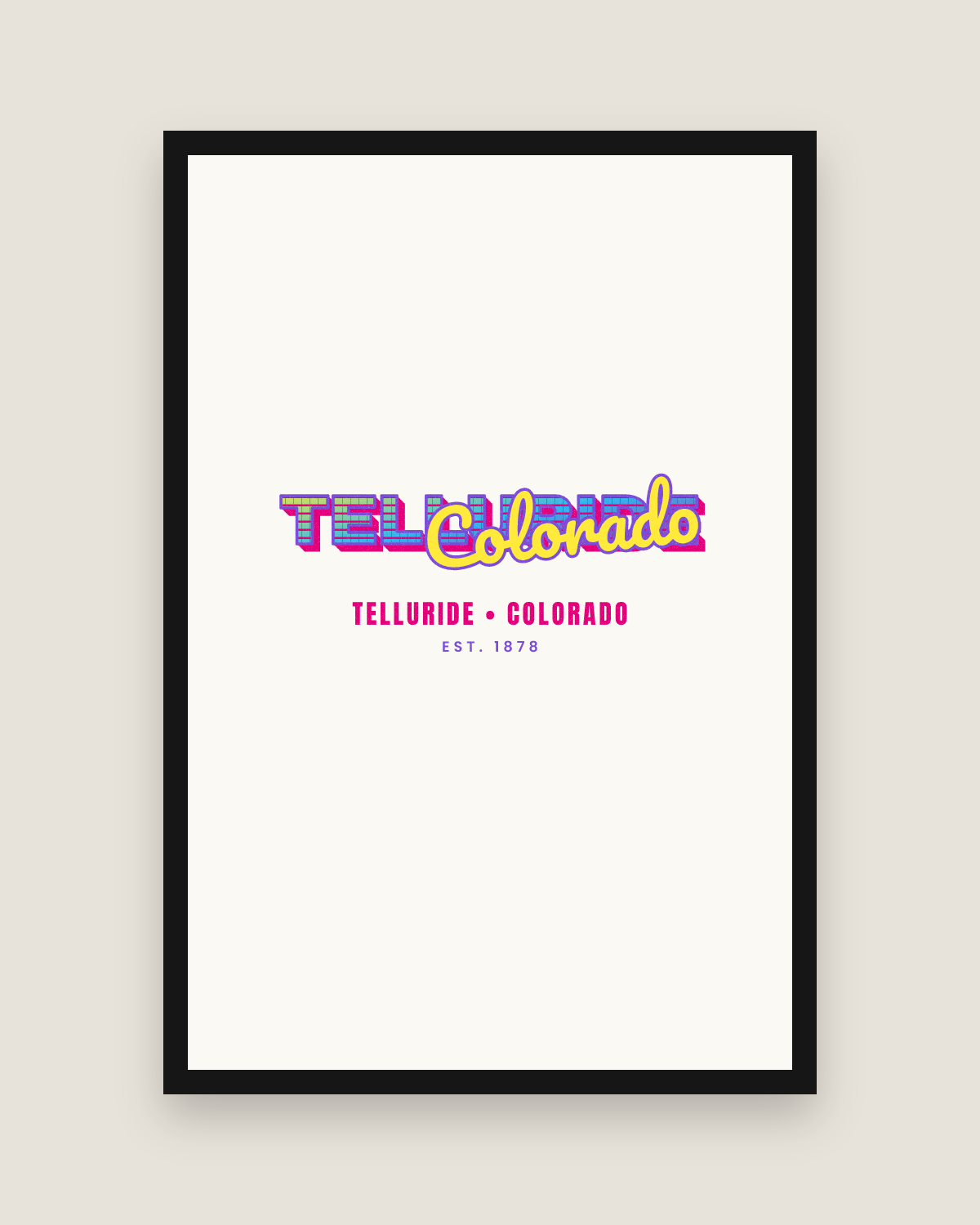 Telluride Music TV Matte Poster in White