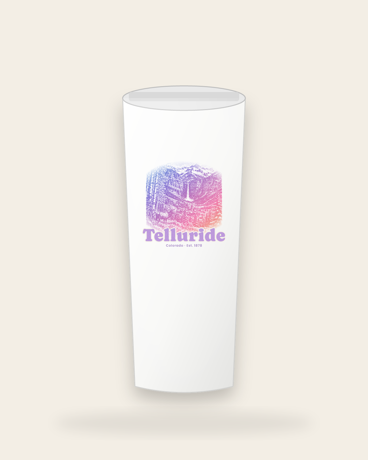 Telluride Box Canyon Falls Insulated Tumbler 20oz in White