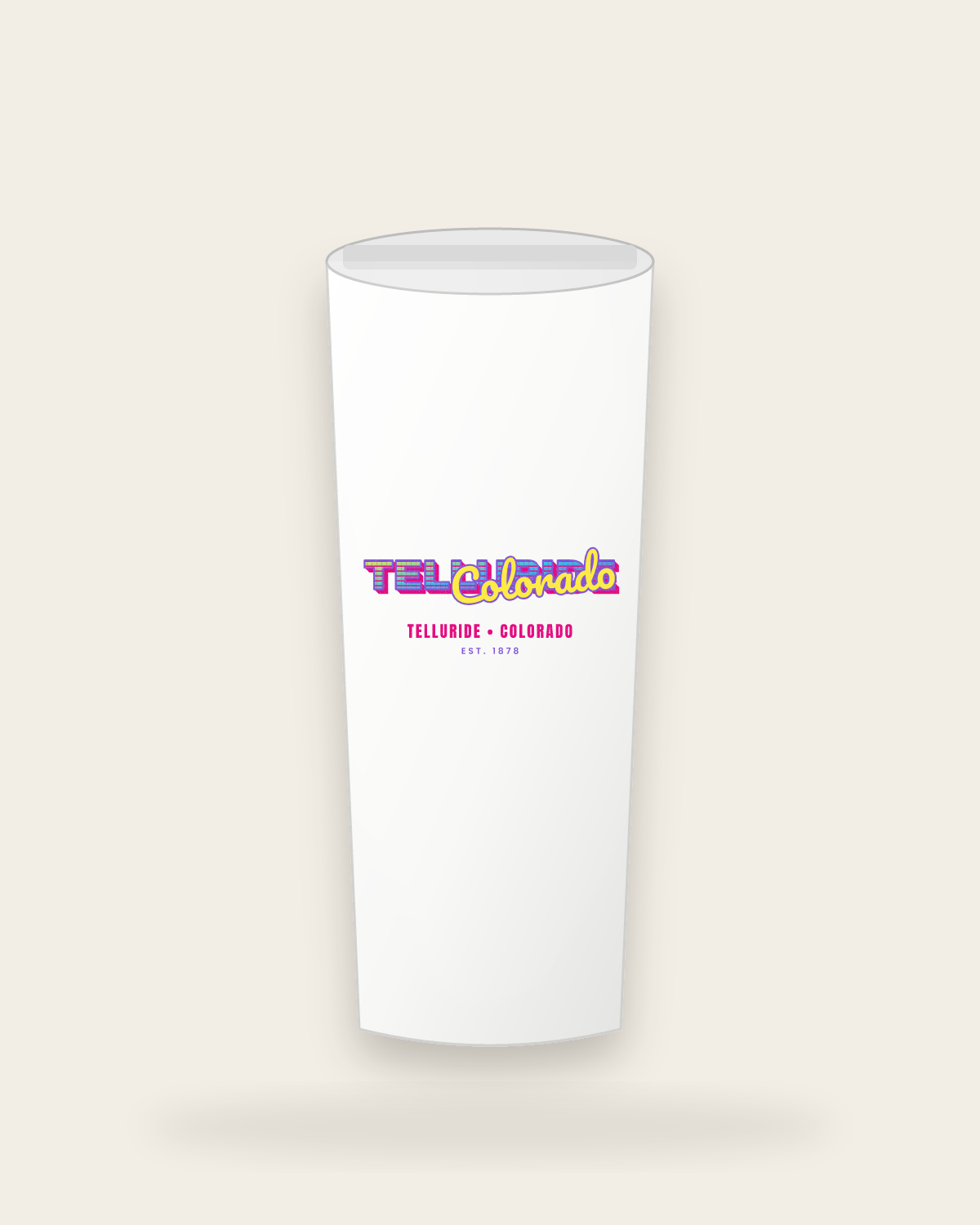 Telluride Music TV Insulated Tumbler 20oz in White