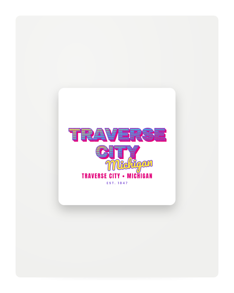 Traverse City Music TV Fridge Magnet