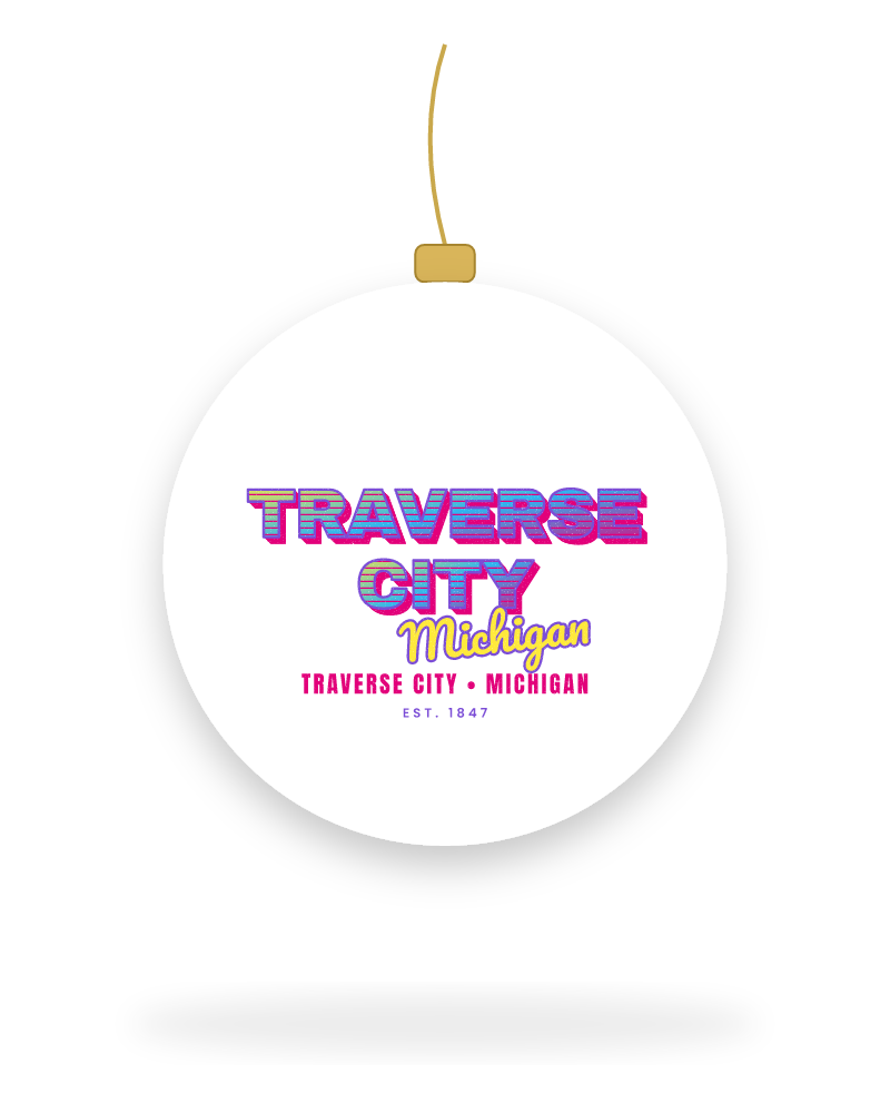 Traverse City Music TV Ceramic Ornament