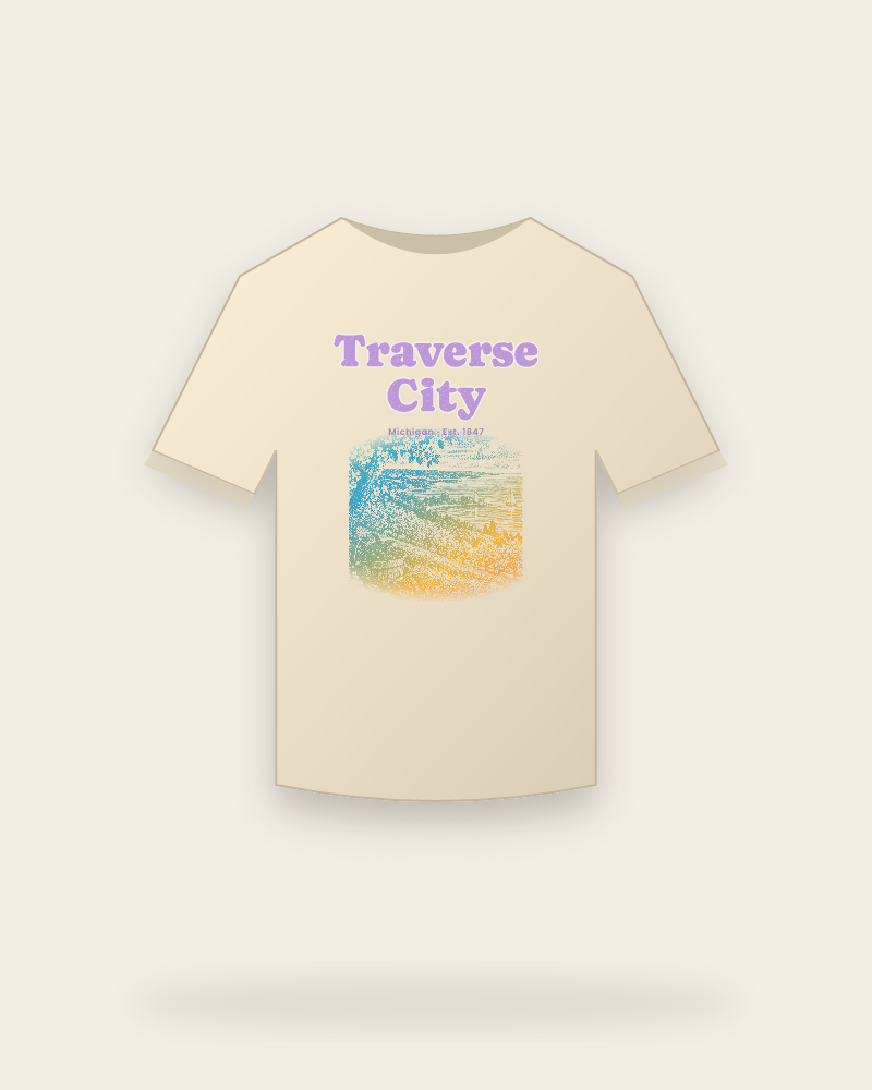 Traverse City Cherry Blossom Bay Organic Cotton Tee