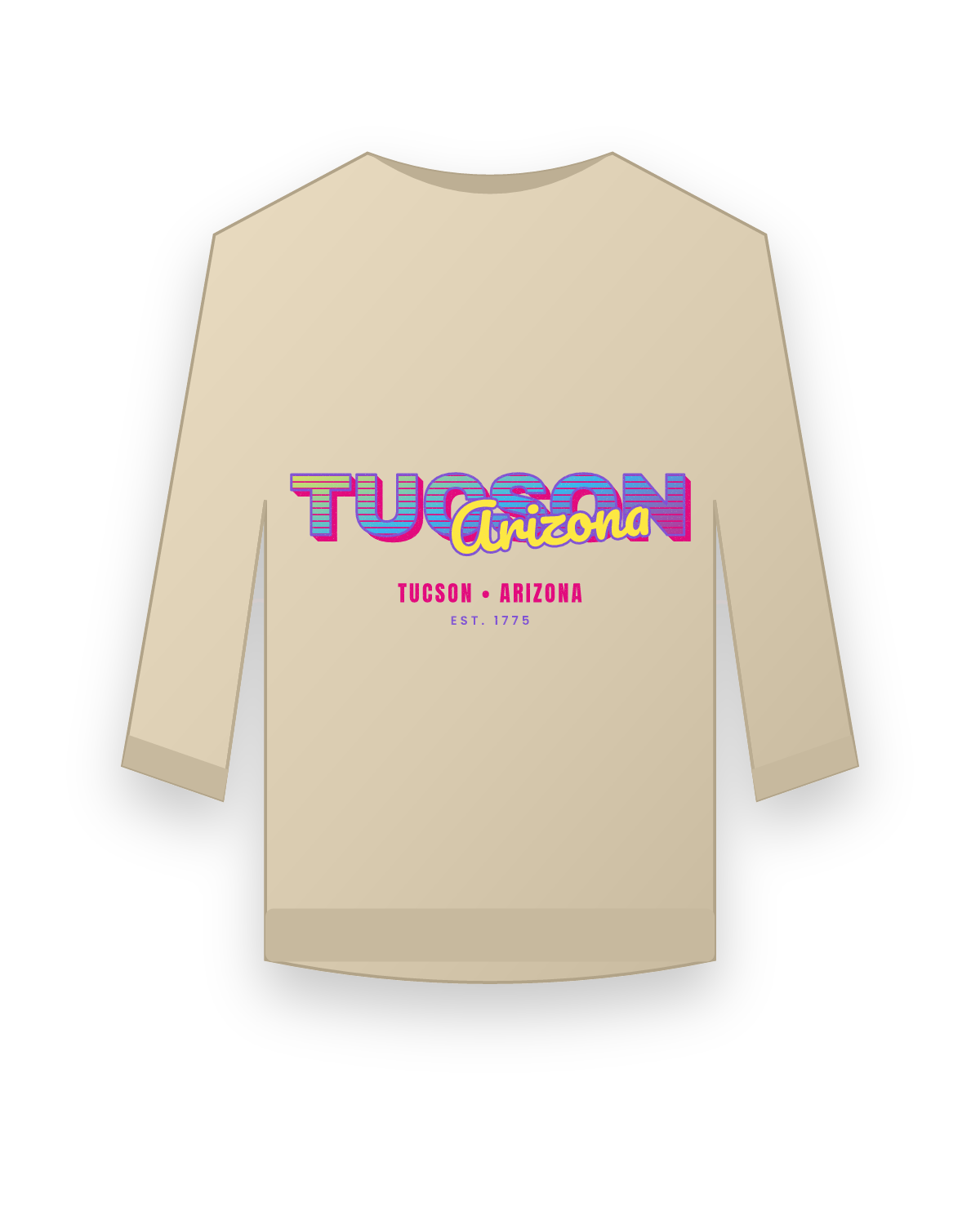 Tucson Music TV Crewneck Sweatshirt in Sand