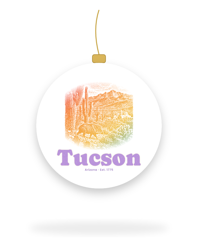 Tucson Saguaro Javelina Ceramic Ornament