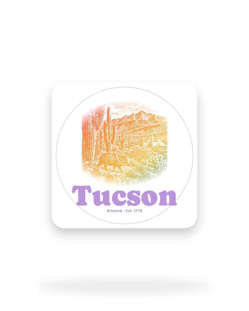 Tucson Saguaro Javelina Kiss-Cut Sticker