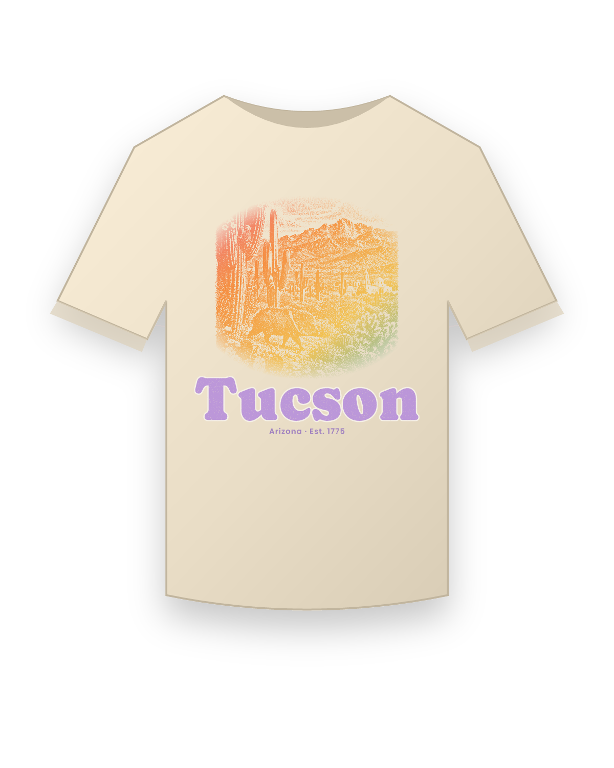Tucson Saguaro Javelina Classic Tee in Natural