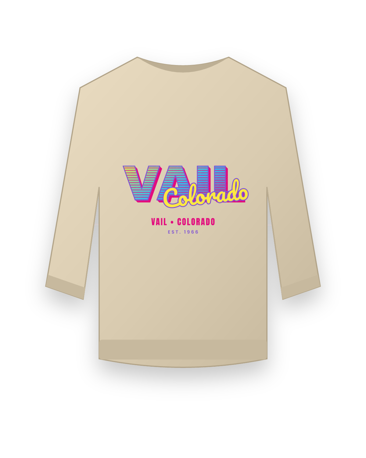 Vail Music TV Crewneck Sweatshirt in Sand