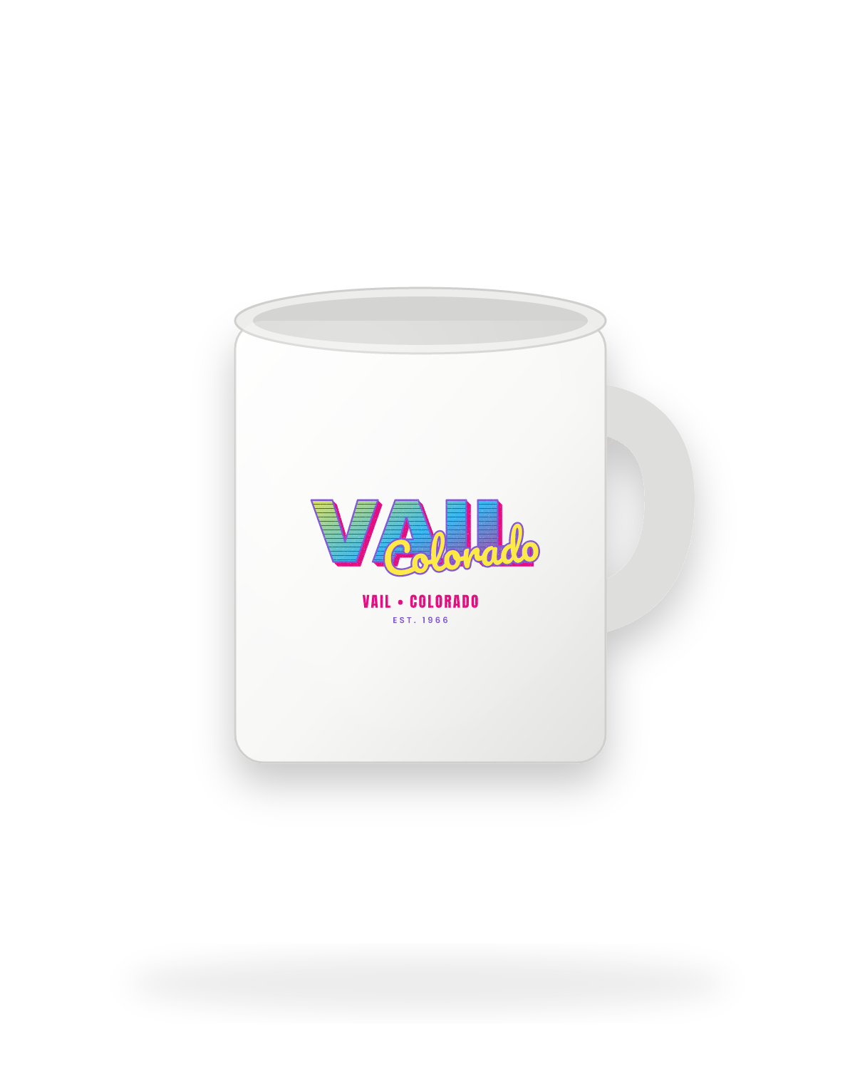 Vail Music TV Ceramic Mug 11oz in White
