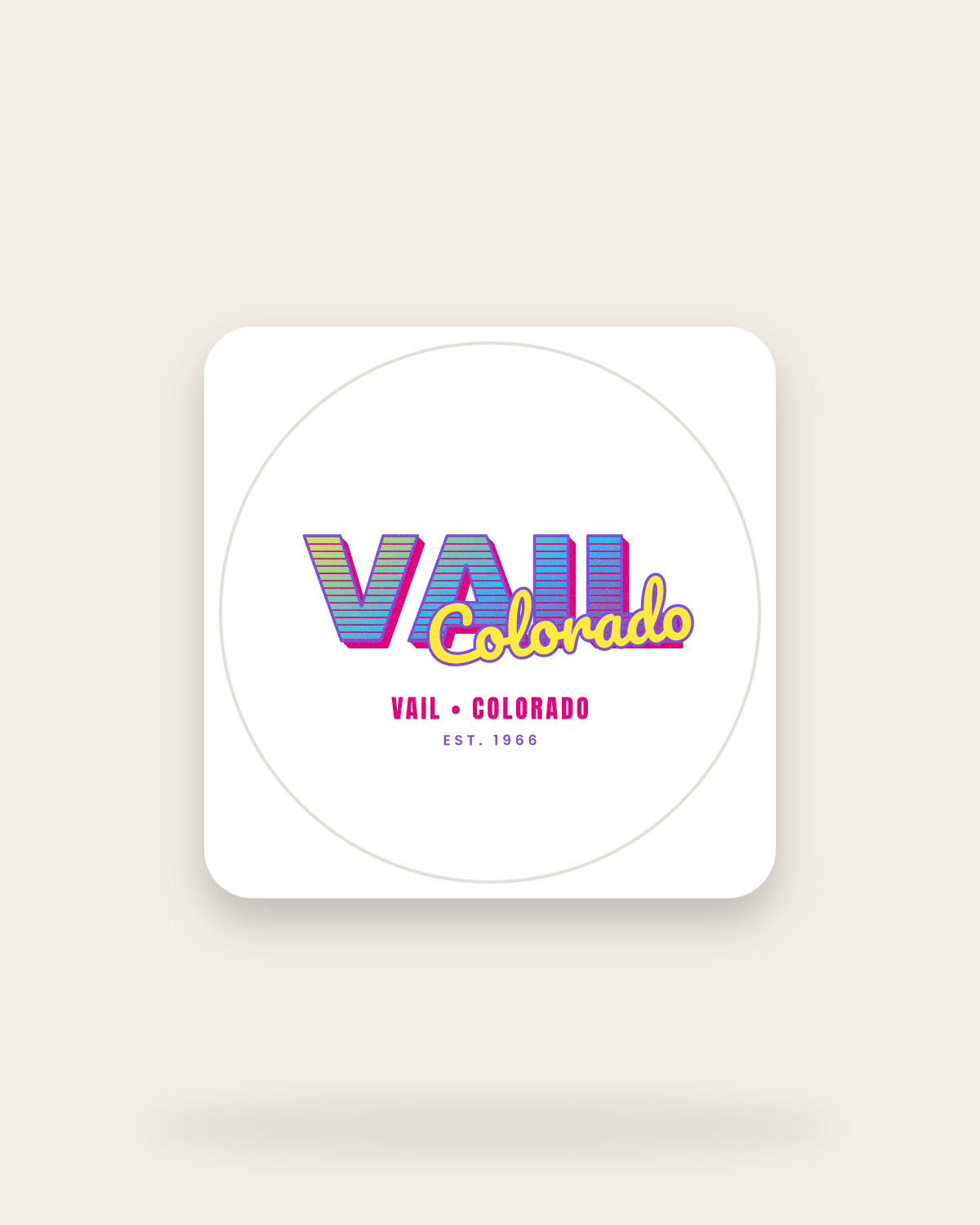 Vail Music TV Kiss-Cut Sticker in White
