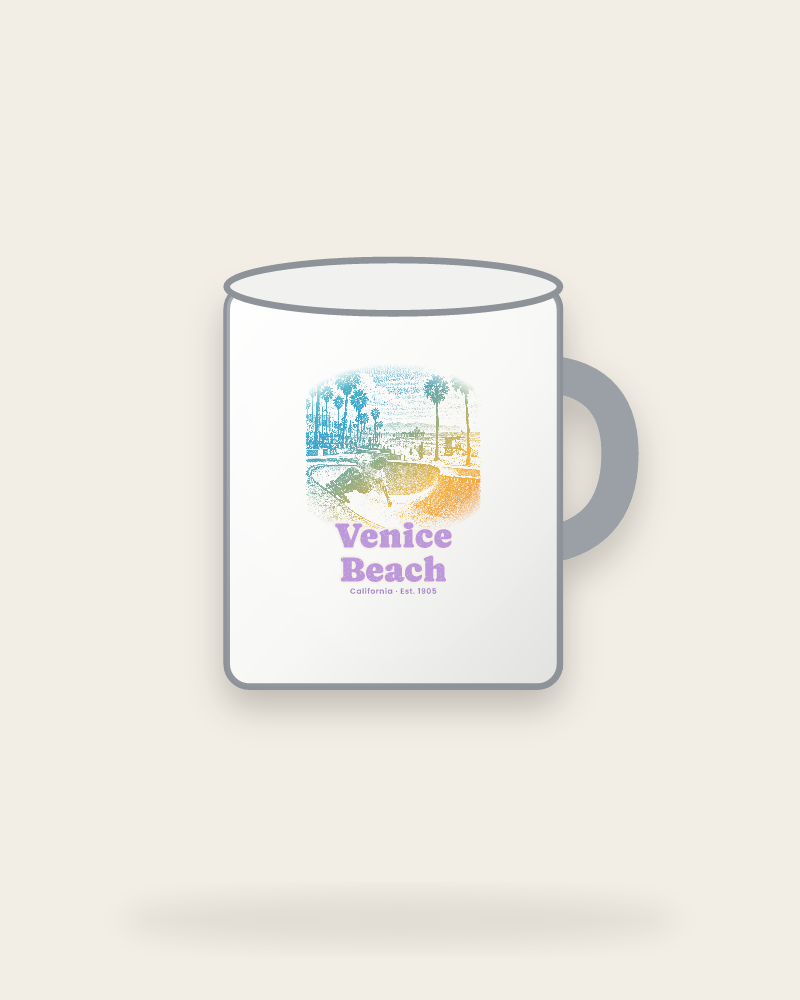 Venice Beach Skatepark Bowl Enamel Camp Mug