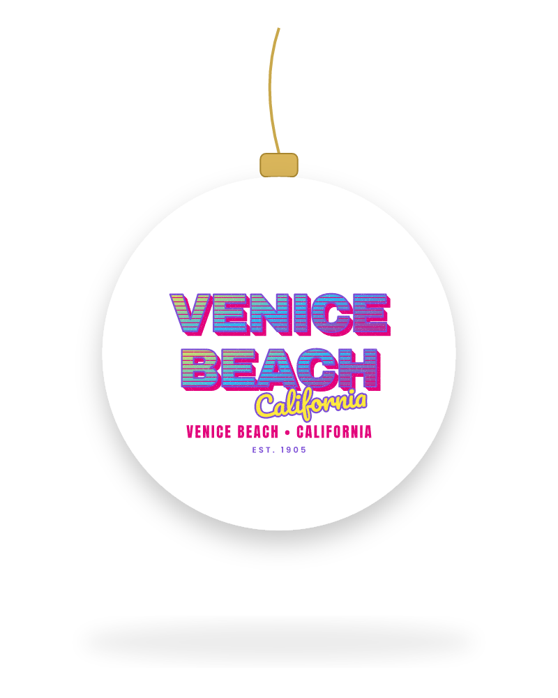 Venice Beach Music TV Ceramic Ornament