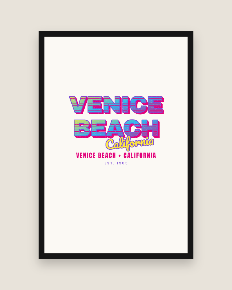 Venice Beach Music TV Matte Poster