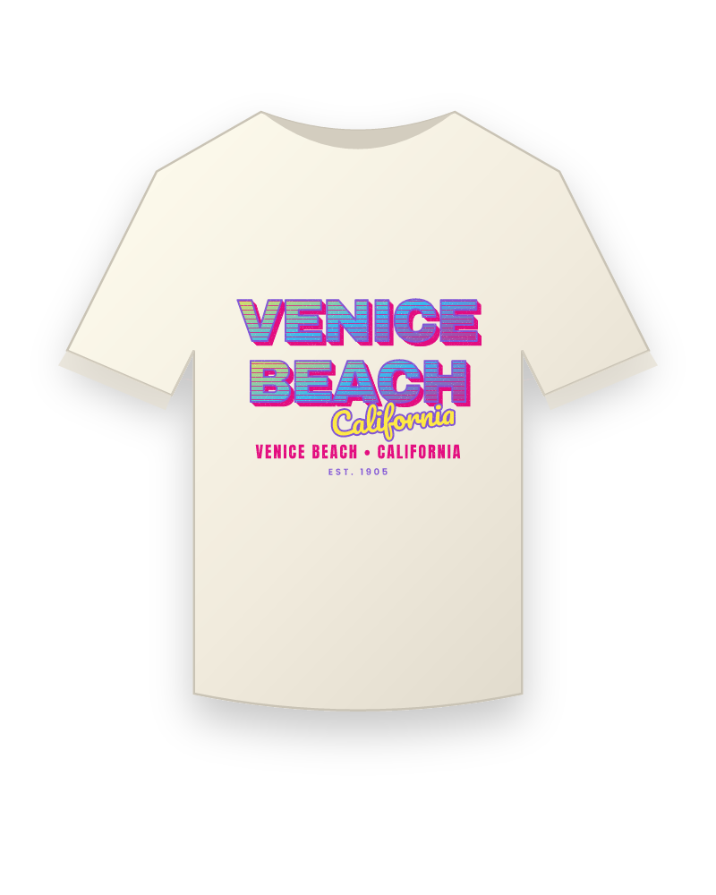 Venice Beach Music TV Vintage Wash Tee