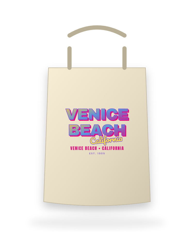 Venice Beach Music TV Canvas Tote