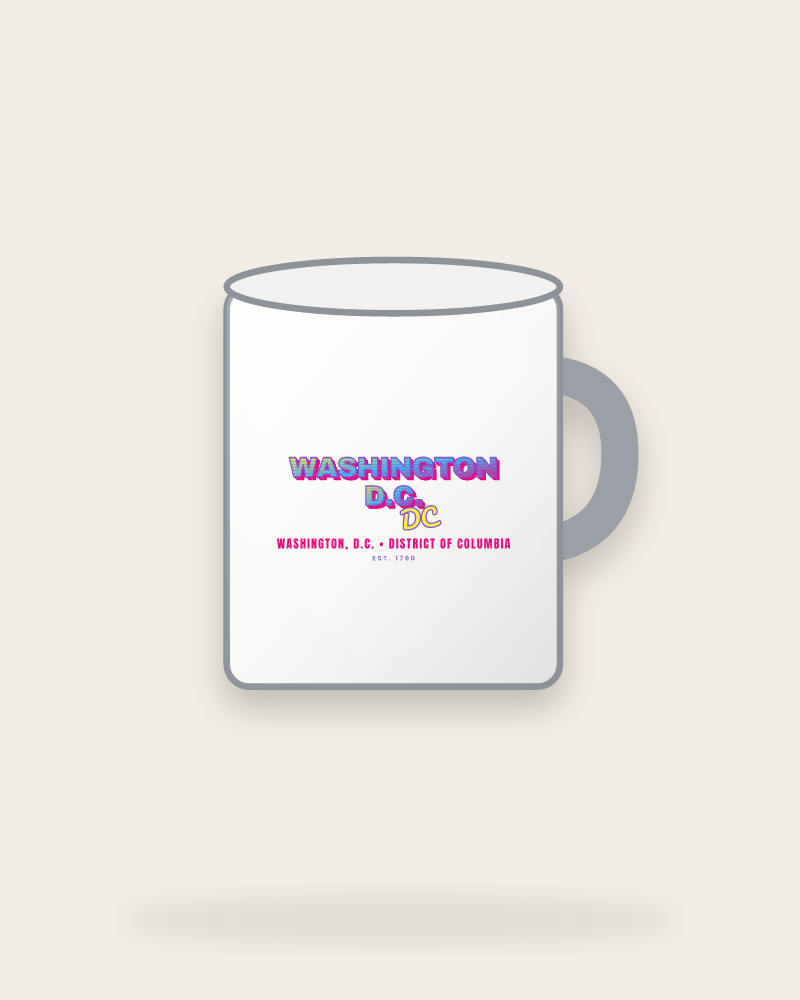 Washington, D.C. Music TV Enamel Camp Mug