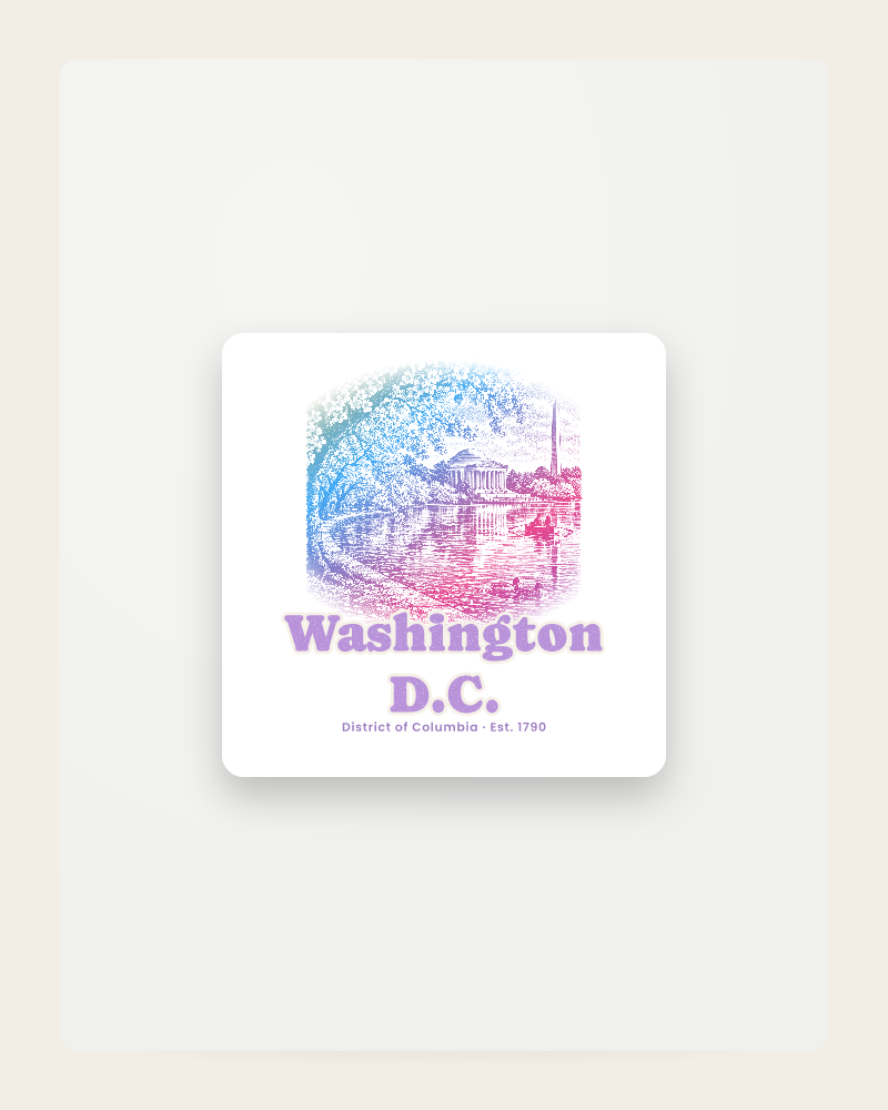 Washington, D.C. Tidal Basin Blossoms Fridge Magnet