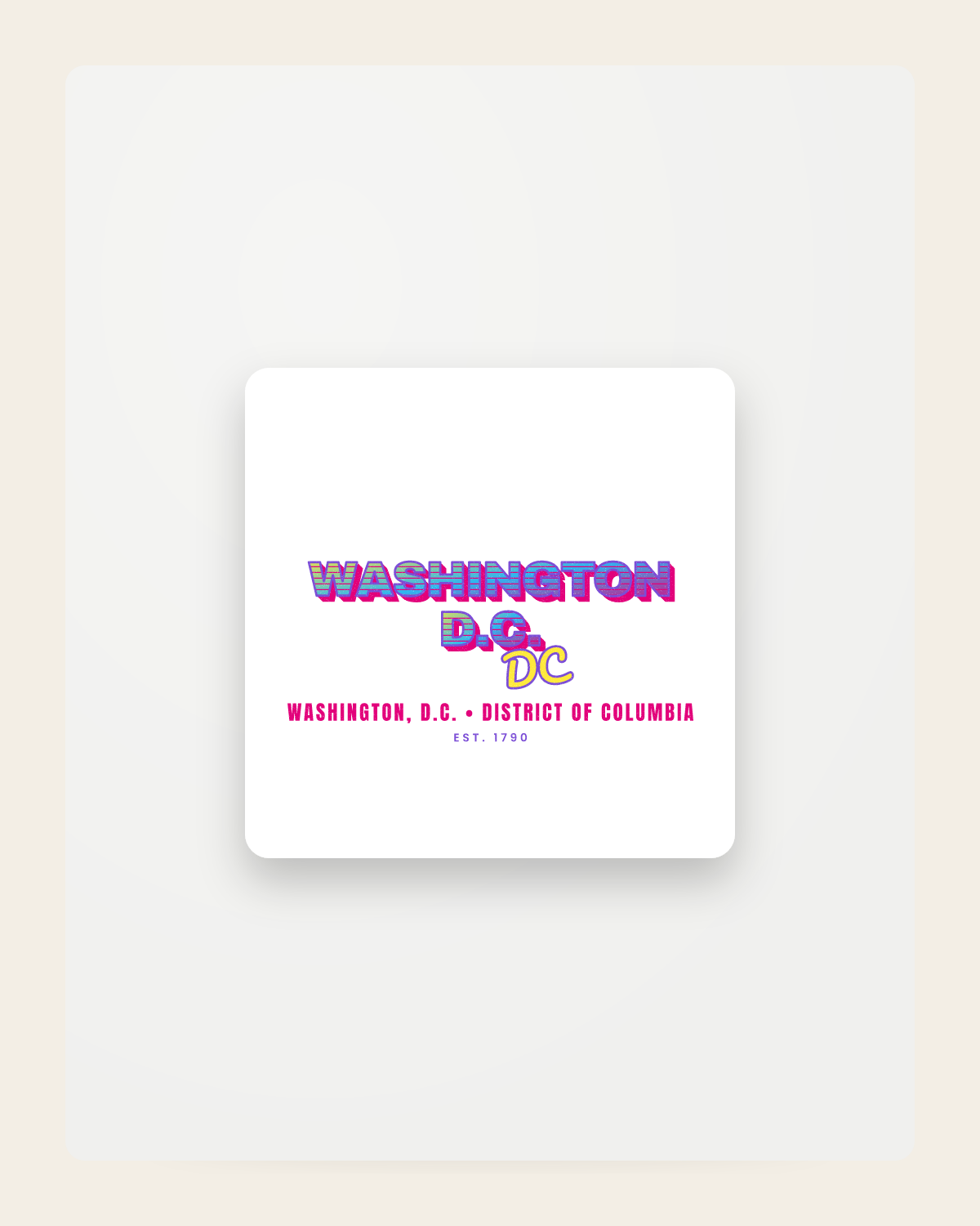 Washington, D.C. Music TV Fridge Magnet in White