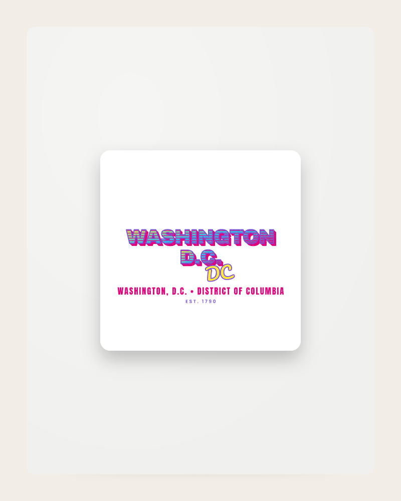 Washington, D.C. Music TV Fridge Magnet