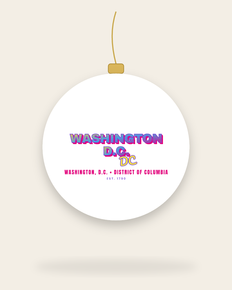 Washington, D.C. Music TV Ceramic Ornament