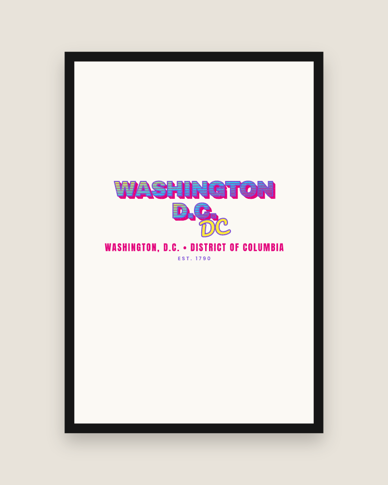 Washington, D.C. Music TV Matte Poster