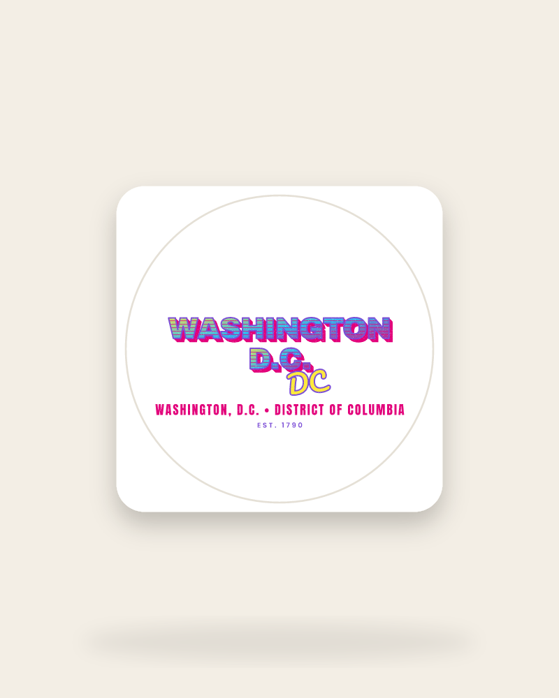 Washington, D.C. Music TV Kiss-Cut Sticker