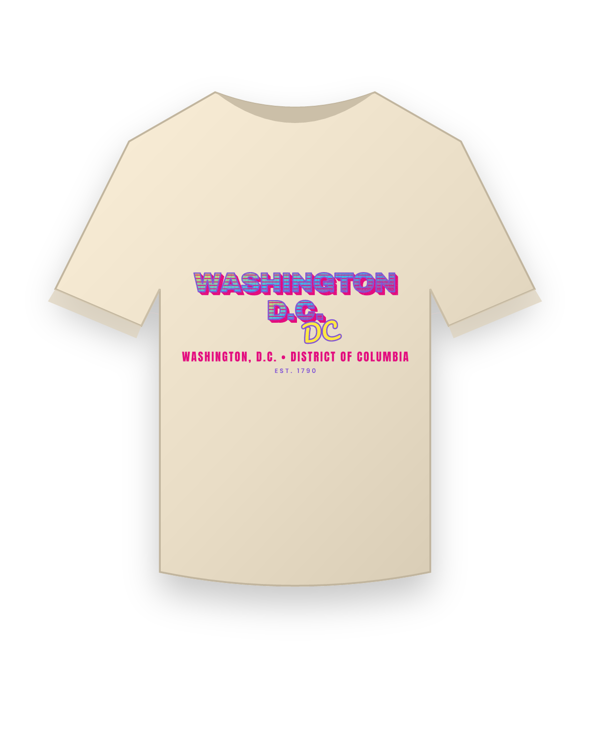 Washington, D.C. Music TV Organic Cotton Tee in Natural