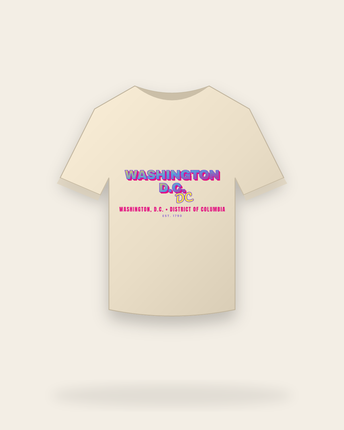 Washington, D.C. Music TV Classic Tee in Natural