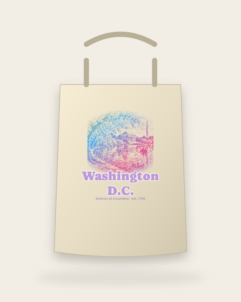 Washington, D.C. Tidal Basin Blossoms Canvas Tote