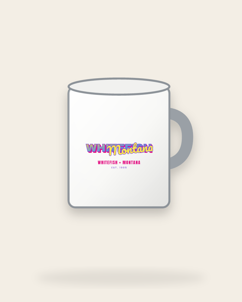 Whitefish Music TV Enamel Camp Mug