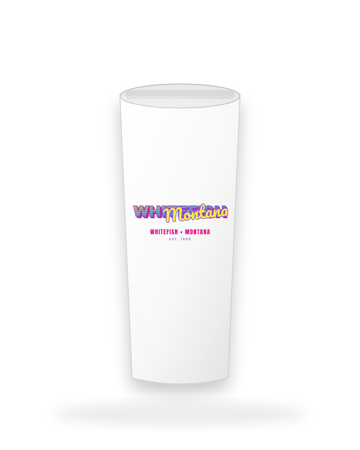 Whitefish Music TV Insulated Tumbler 20oz in White