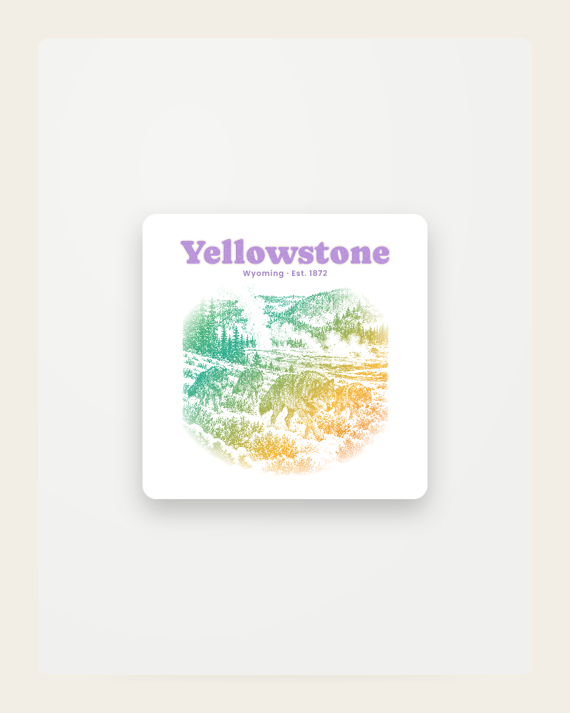 Yellowstone Lamar Valley Wolves Fridge Magnet