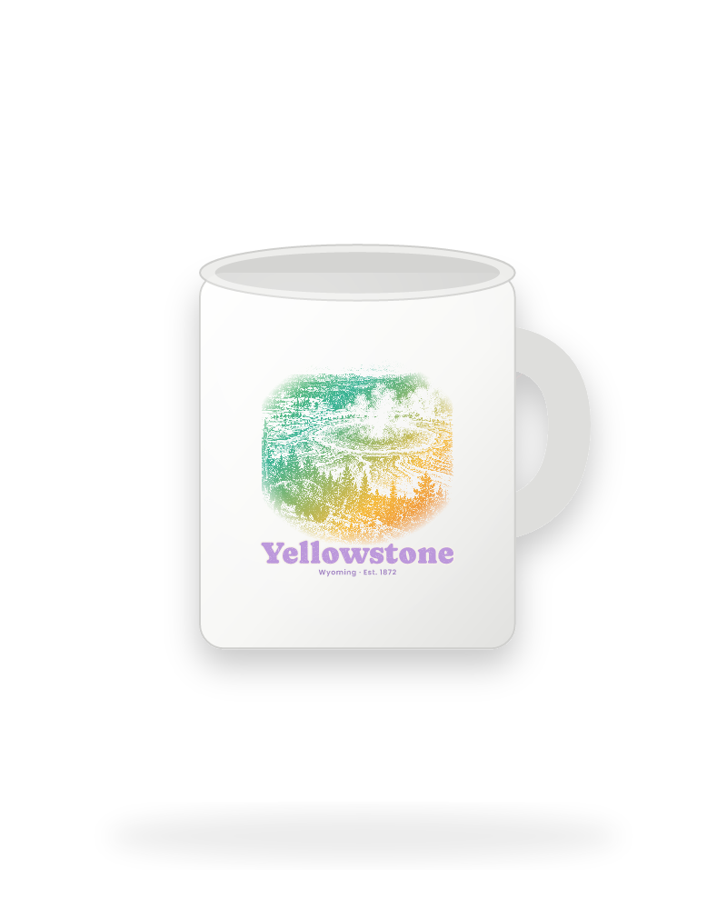 Yellowstone Grand Prismatic Ceramic Mug 11oz