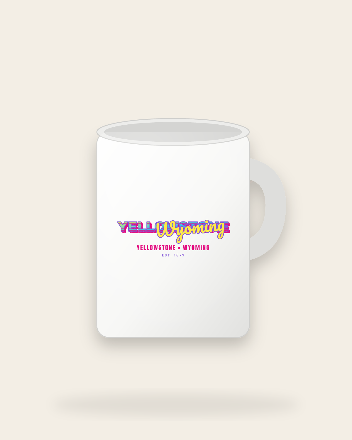 Yellowstone Music TV Ceramic Mug 15oz in White