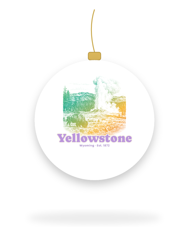 Yellowstone Old Faithful Ceramic Ornament