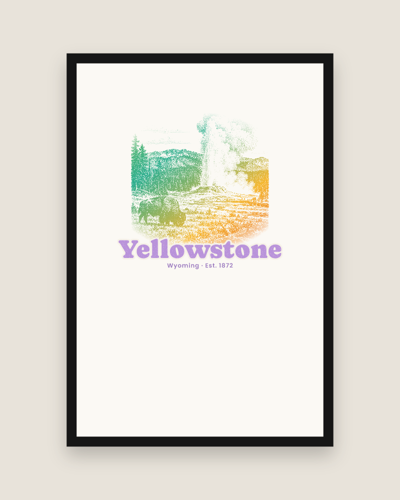 Yellowstone Old Faithful Matte Poster