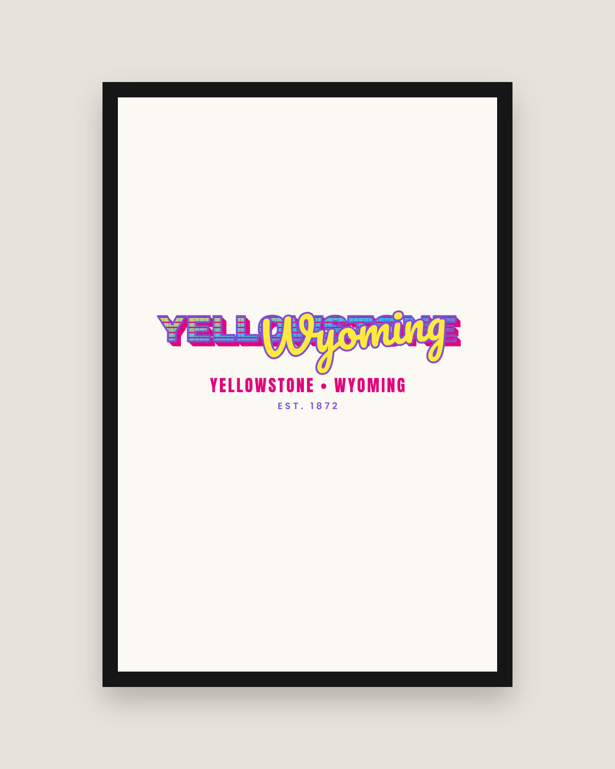 Yellowstone Music TV Matte Poster in White