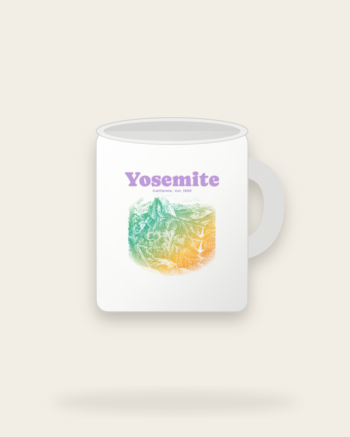 Yosemite Half Dome Ceramic Mug 11oz in White