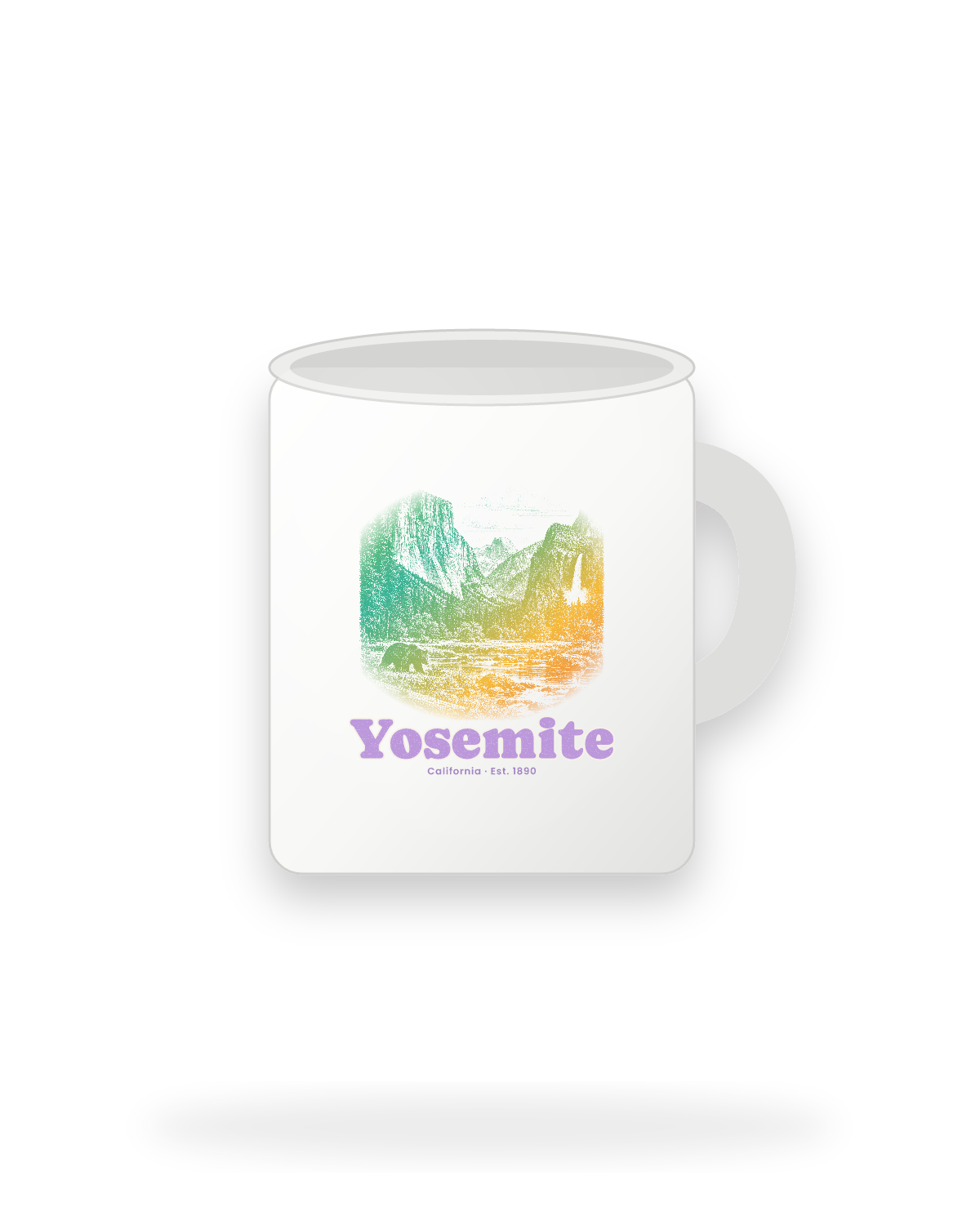 Yosemite Tunnel View Ceramic Mug 11oz in White