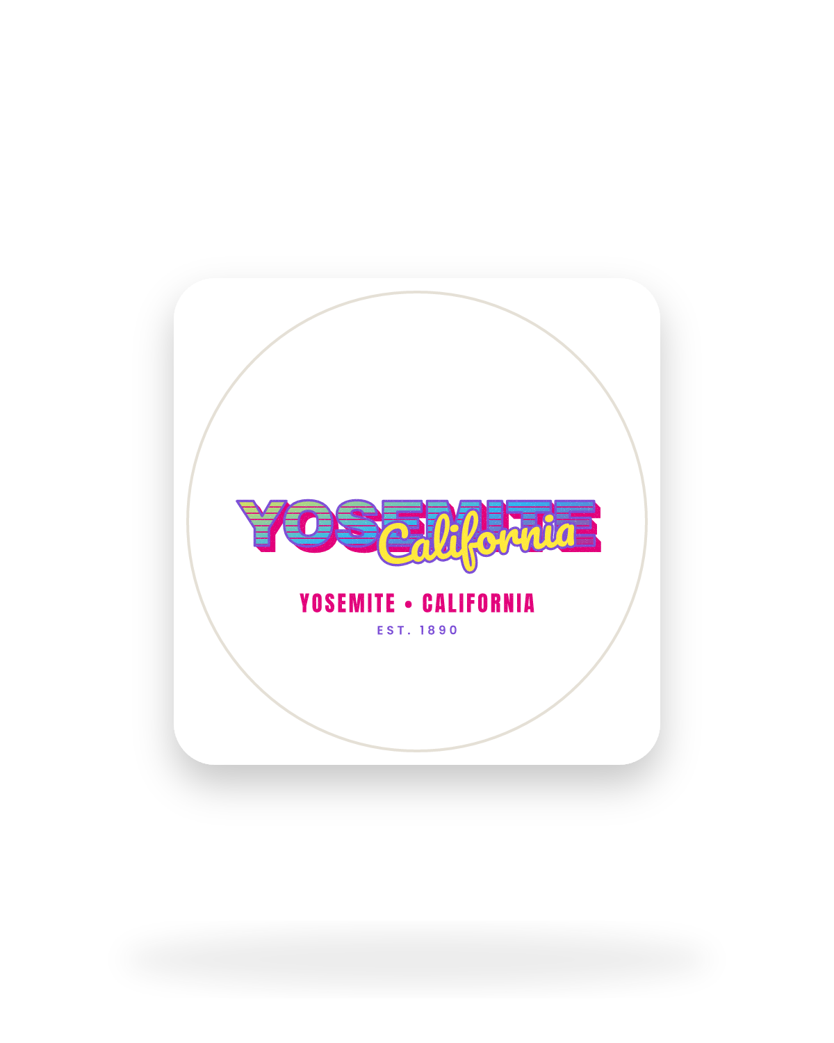 Yosemite Music TV Kiss-Cut Sticker in White