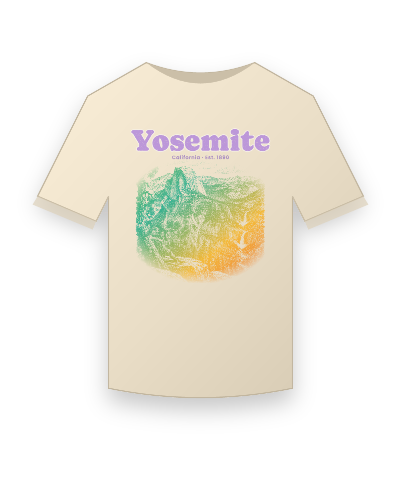 Yosemite Half Dome Organic Cotton Tee