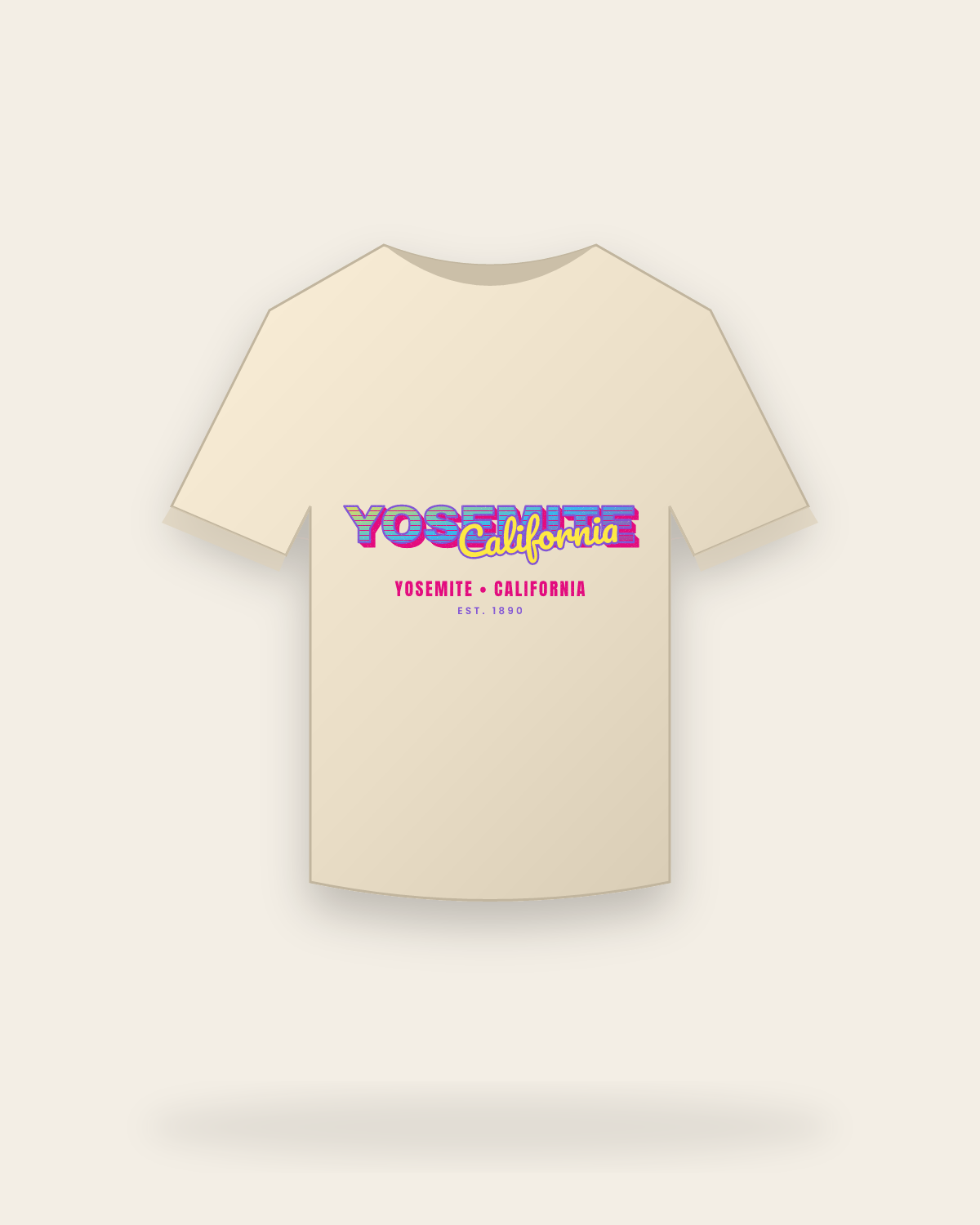 Yosemite Music TV Organic Cotton Tee in Natural